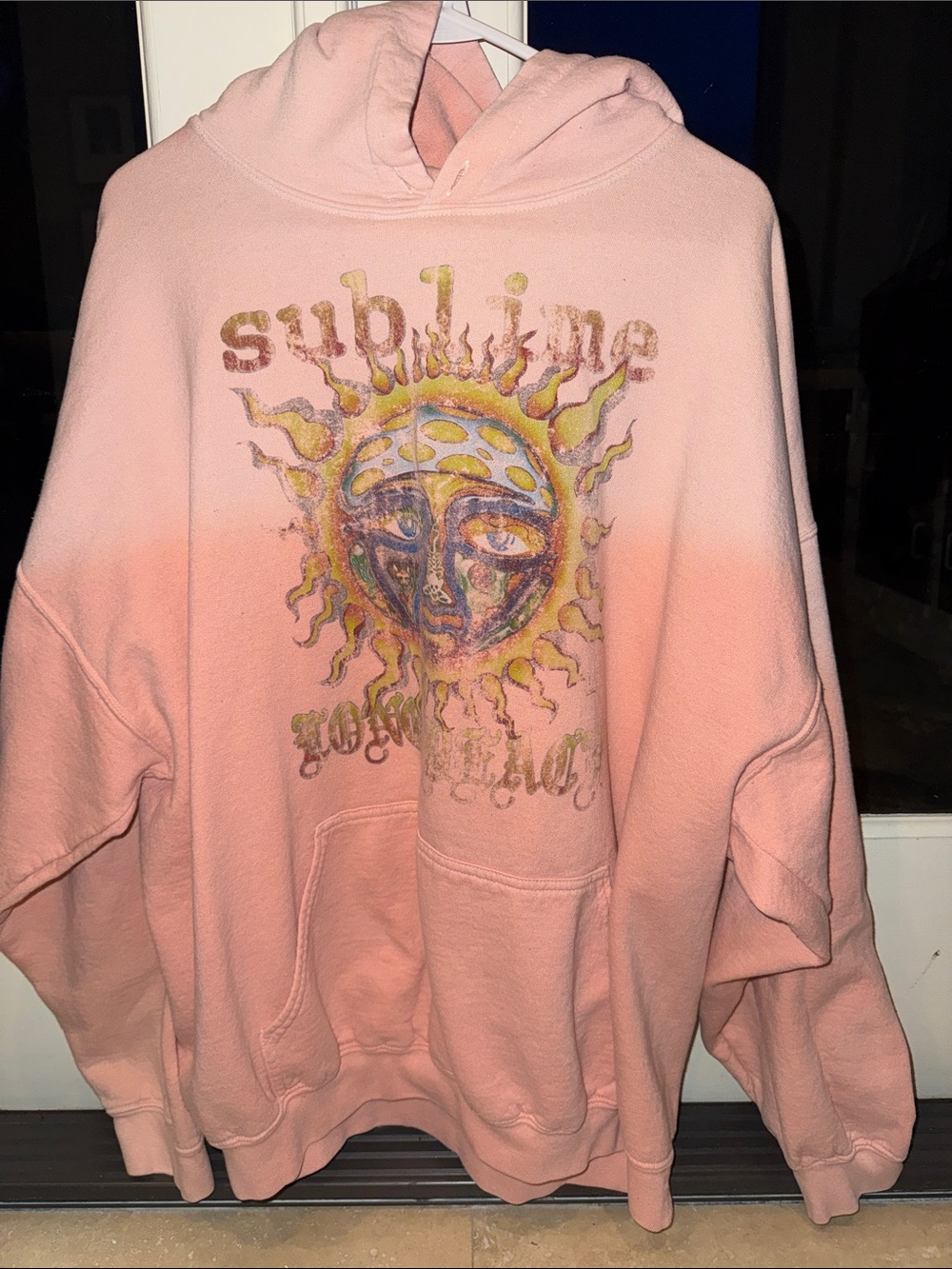 Sublime Sun Graphic Pink Hoodie Sweater